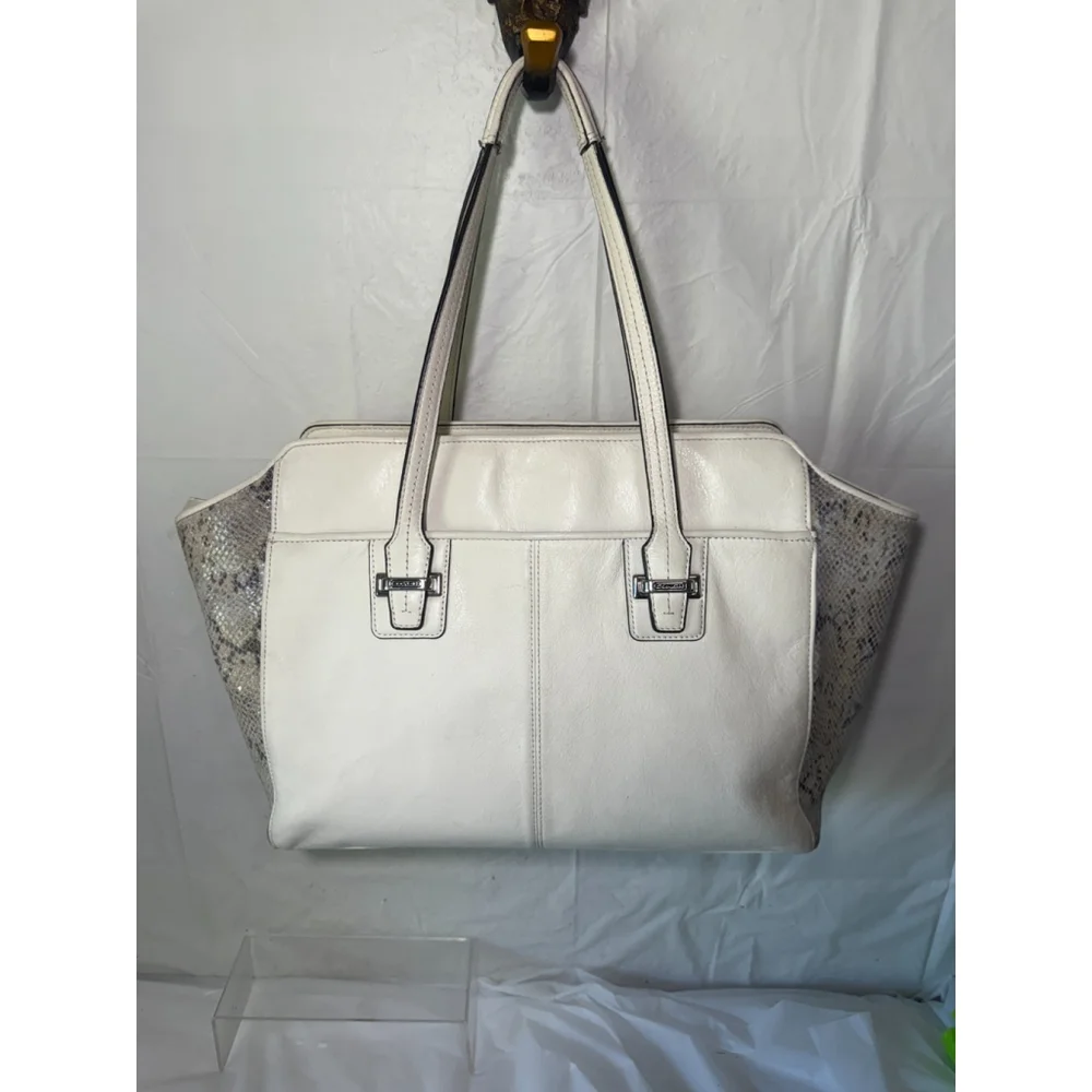 COACH F30142 TAYLOR MIXED EXOTIC ALEXIS CARRYALL satchel